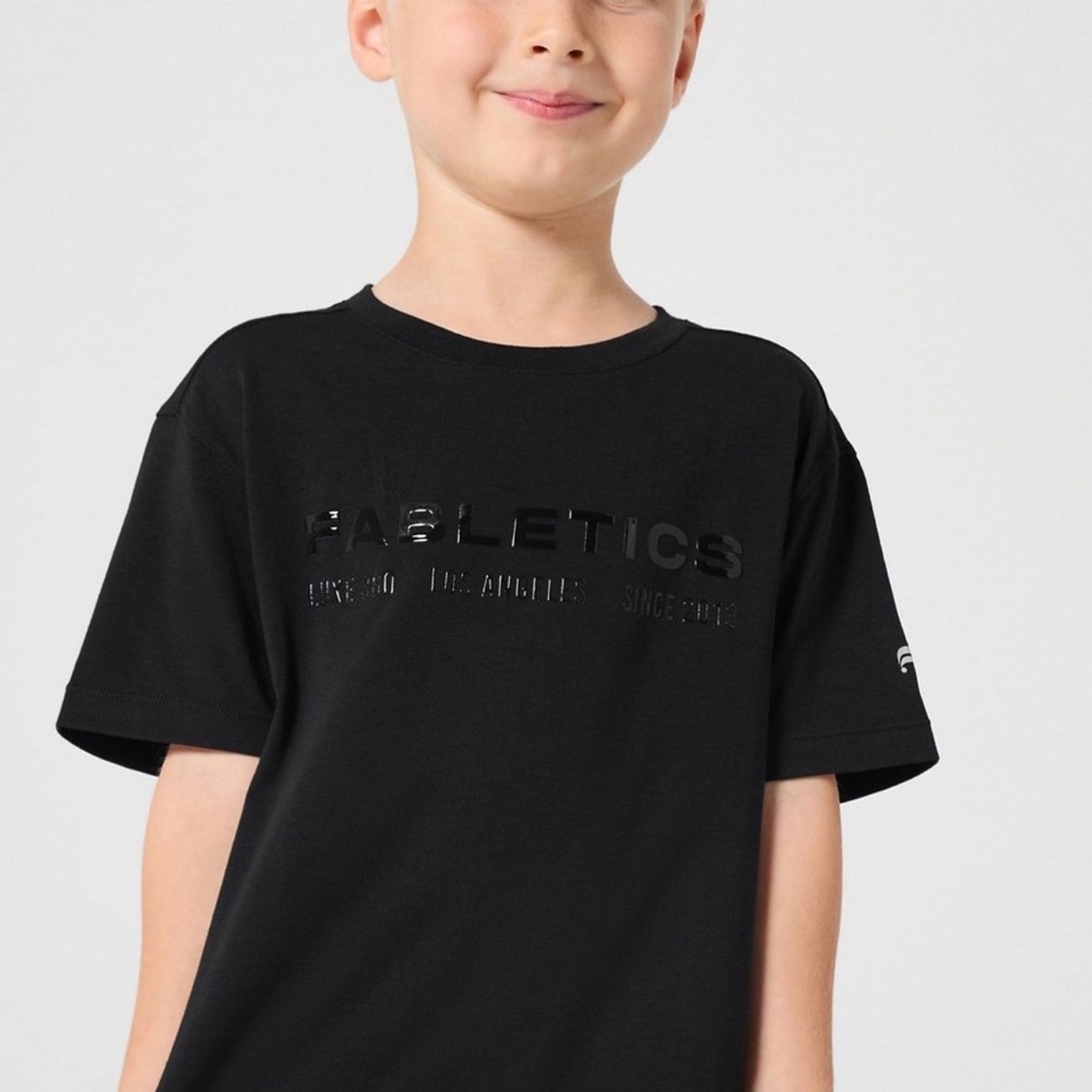 Fabletics Kids Black Graphic Tee